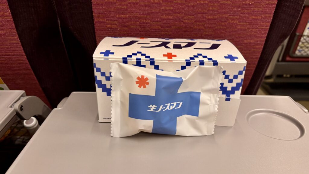 車内で食べた生スノーマン